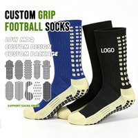 Chaussettes de football FlexGrip à faible MOQ, personnalisées, antidérapantes, tricotées, durables, pour l'entraînement et la performance des équipes
