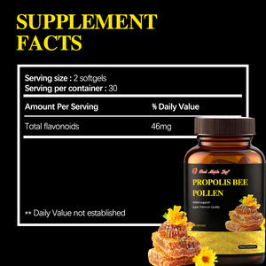 Cápsulas de Propóleo con Multivitaminas y Minerales - Suplemento para el Apoyo Inmunológico, Refuerzo Natural de <span class=keywords><strong>Salud</strong></span> Rico en Nutrientes, Suministro a Granel - Product Image 6