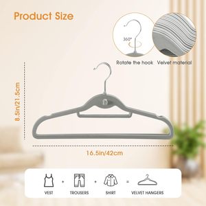 Perchas de Plástico ABS Ledol Velvet, Paquete de 50, Color Rosa, Antideslizantes, Apilables, Ultrafinas (0.5 cm), Ahorro de Espacio, Ganchos en Cascada, Giratorios 360° - Product Image 3