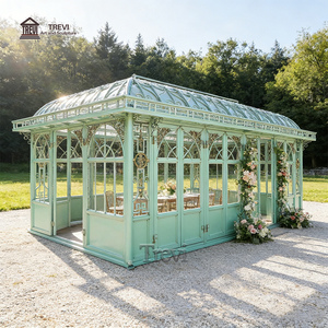 Invernadero de Jardín Grande y Lujoso TREVI, de Metal y Vidrio, Gazebo de Hierro Forjado - Product Image 6