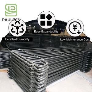 Paneles de valla de alambre de vaca móviles económicos, marco de Metal de 6 pies de alto, herrajes baratos para campo y ganado para yardas y cercas de rieles - Product Image 4