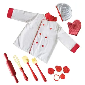 Children's cosplay costume Sam Fireman Engineer costume White Doctor scrubs Halloween props