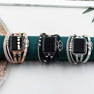 เหมาะสำหรับ <span class=keywords><strong>Apple</strong></span> <span class=keywords><strong>Watch</strong></span> Series 1-10, สายนาฬิกาหนัง PU แบบถักสองวงสำหรับ <span class=keywords><strong>Apple</strong></span> <span class=keywords><strong>Watch</strong></span> - Product Image 6