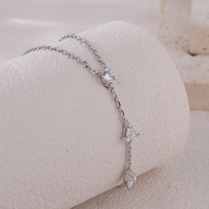 Collier pendentif en or blanc véritable 18 carats de qualité supérieure, diamant naturel certifié GIA, taille marquise, classique, mariage, fiançailles - Product Image 3