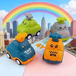 Coche de juguete de dibujos animados con retroceso, mini coche de inercia deslizante para niños, vehículo educativo de fricción, 2-4 años, unisex - Product Image 3