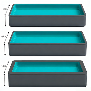Piscina Gonfiabile Rettangolare in PVC <span class=keywords><strong>con</strong></span> Tecnologia Drop Stitch, Design Resistente per il Relax e l'Abbronzatura in Giardino - Product Image 6