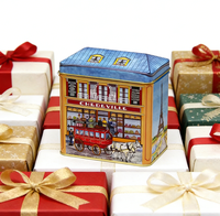 Boîte en fer blanc rectangulaire JH Charming pour ranger le chocolat, les biscuits, le lait et les chewing-gums - Rangement en forme de maison de poupée pour enfants