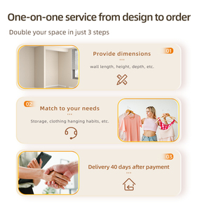 Storking DIY Armoire réglable en métal Étagère de rangement en métal Organisateur de vêtements en acier - Product Image 4