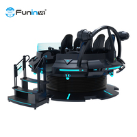 Réalité Virtuelle Arcade Vr Roller Coaster 360 Rotation Vr Chaise 9D Simulateur De Course Simulateur Vr Plates-formes 5 Sièges Parc D'attractions