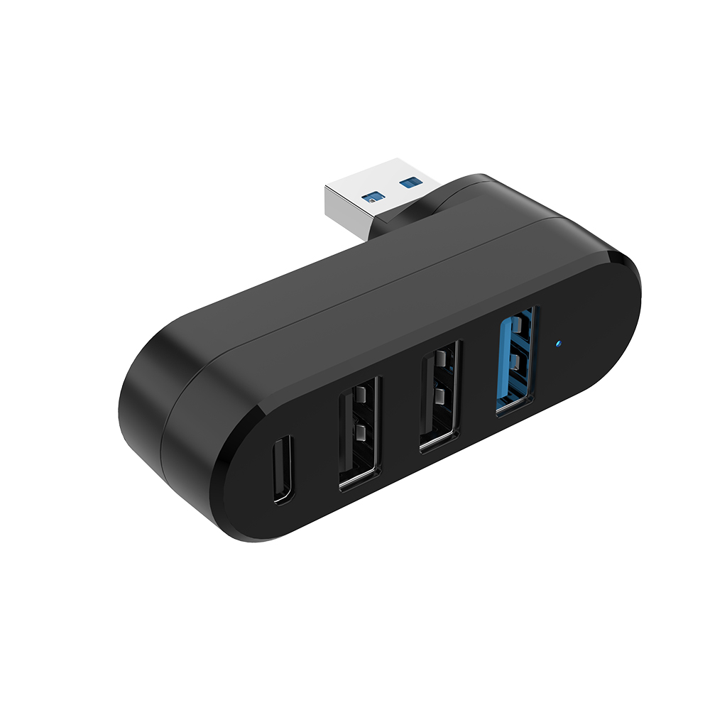Hub USB 3.0 Excalibur 4 Porte – Nero, Adattatore Multi-splitter Ad Alta Velocità Per PC/portatile