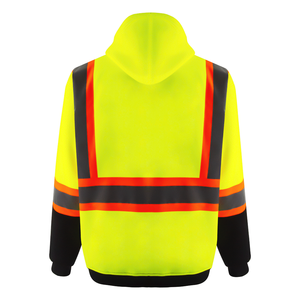 Sweat-shirt <span class=keywords><strong>de</strong></span> sécurité haute visibilité avec poches zippées, vêtements <span class=keywords><strong>de</strong></span> <span class=keywords><strong>travail</strong></span> réfléchissants, sweats réfléchissants - Product Image 3