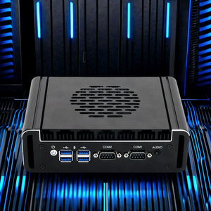 มินิพีซีอุตสาหกรรมแบบเสียบปลั๊ก AU ซีพียู Celeron Core แบบ Quad-Core ไร้พัดลม ป้องกันฝุ่น AI รองรับ SSD DDR4 4G 128G สองพอร์ต LAN รุ่นที่ 5 I3 Nano Quad Core Mini P - Product Image 1