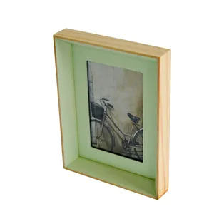 Moldura de madeira para fotos vintage quadrada MDF de tamanhos diferentes personalizados OEM / ODM caixa de sombra profunda