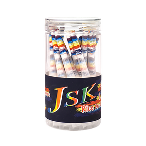 Étiquettes imprimées avec logo personnalisé pour prerolls cone Classic King Size Roll Brown Natural Cone Tip et bouteille en plastique PET - Product Image 1