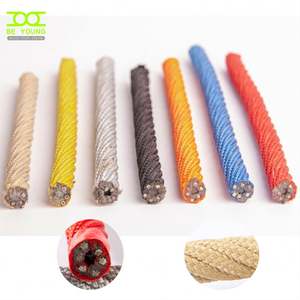 เชือกเสริมแรงพร้อมสัมผัสนุ่ม อุปกรณ์ปีนป่ายสำหรับเด็กในสวนสนุก เชือกไม้ ลวดเคลือบสังกะสี PP - Product Image 1