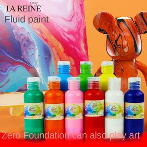 Ensemble de <span class=keywords><strong>peinture</strong></span> cellulaire à l'huile de silicone Graffiti DIY vente en gros costume acrylique à pigments fluides d'ours violents pour toile - Product Image 3