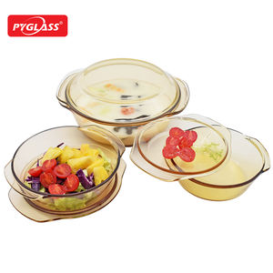 0.7L-2.0L Haute Borosilicate Verre Clair Cocotte-Cocotte Avec Couvercle En Verre - Product Image 6