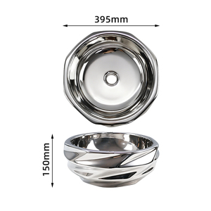 TARPUL 2026 Nouveau Lavabo Circulaire en Céramique Argenté <span class=keywords><strong>de</strong></span> Luxe pour Comptoir, Facile à Nettoyer, Lisse, Électroplaqué, pour Hôtels et Salles <span class=keywords><strong>de</strong></span> Bain - Product Image 4
