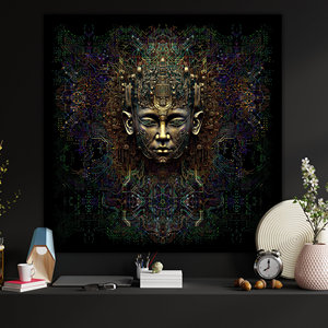 Tapisserie psychédélique bouddha peinture Religion indien hindouisme Art décor 3D vif imprimé Trippy tapisserie <span class=keywords><strong>tenture</strong></span> murale - Product Image 2