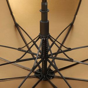 Portable Top Quality Black Personalize Golf Double Canopy <b>Umbrella</b> with Golden Coating for Wind - Product Image 3