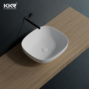 Lavandería Lavabo Table Top Wash Art Lavabo superficie sólida Rectangular Lavabo Encimera Lavabo de baño - Product Image 5