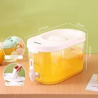 Bouilloire à eau froide pour réfrigérateur 4L seau à jus avec filtre à eau du robinet cruche de stockage de boissons baril avec robinet