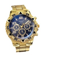 Montre Homme Décontractée en Acier à Succès, Mode en Alliage, Cadran Quartz 44 mm, Nouveau Set Collier Quartz à Trois Yeux
