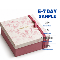 Boîte cadeau de luxe avec couvercle et base, emballage rigide en carton avec insert personnalisé et ruban gros-grain pour coffrets cadeaux de beauté et de parfums