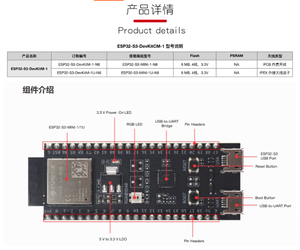 Placa de Desarrollo Espressif ESP32-S3-WROOM-1-N8, Montaje <span class=keywords><strong>SMD</strong></span>, Wi-Fi de Doble Núcleo, <span class=keywords><strong>Componentes</strong></span> Electrónicos Montados en Placa - Product Image 5
