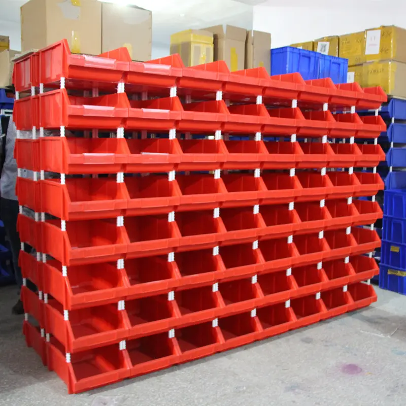 Contenedores de plástico de color personalizados, contenedores para recoger en almacenes, apilables