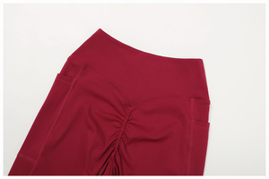 Pantalon de yoga noir à poches latérales, taille haute, sans couture avant, pour femmes grandes, écologique, <span class=keywords><strong>prix</strong></span> abordable, leggings longs très tendance - Product Image 5