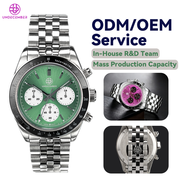 Undecember 5ATM Watch Custom Logo 304 Stainless Steel Quartz Movement Watches ODM/OEM Luxury Men's Chronograph Quartz Watch