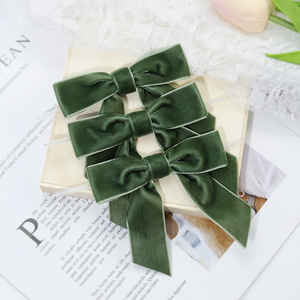 Pita beludru Natal bekas pakai untuk dekorasi pohon, pita kualitas tinggi 13*9cm - Product Image 1