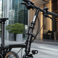 Alloy 6061 Foldable Bicycle Stem 180-425mm Adjustable Folding Bike Handlebar Riser Tube with Integrated Bar Clamp