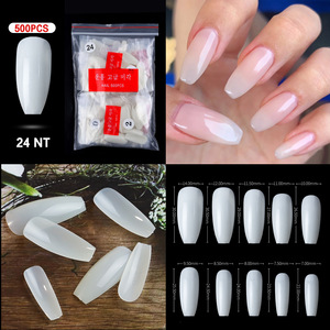 500 faux ongles autocollants style français, couverture complète ou partielle, pour la création de manucures artisanales - Product Image 2