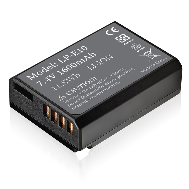 LP-E10 1600mAh Replacement Batteries Pack for Canon EOS Rebel T3 T5  T6  T7 1300D EOS 2000D EOS 4000D Digital Camera Battery