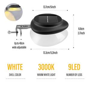 IP65 LED <b>Solar</b> <b>Lights</b> Waterproof Outdoor Garden Decorative Wall <b>Lights</b> <b>Gutter</b> <b>Lights</b> for Fence Garden Landscape Walkway - Product Image 4