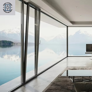 Cửa sổ nhôm 50mm cửa sổ bằng thép không gỉ gấp không thấm nước thiết kế phá vỡ Nhiệt Ngang phòng tắm năng lượng thủy tinh thấp - Product Image 1