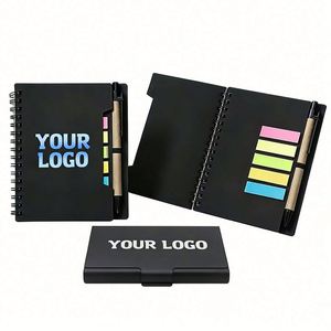 Bloc de Notas Adhesivas Kraft Pequeño al por Mayor, Personalizado con Logotipo y Bolígrafo, para Regalo Promocional o Empresarial - Product Image 1