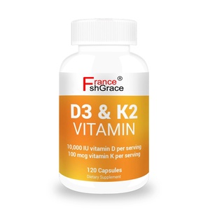 Suplemento de Vitamina D3 K2 de Alta Calidad, 120 Cápsulas, Promueve la Digestión, Suplemento Vitamínico para Adultos - Product Image 1
