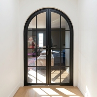 Porte intérieure en verre et fer noir sur mesure de qualité supérieure avec le dernier design