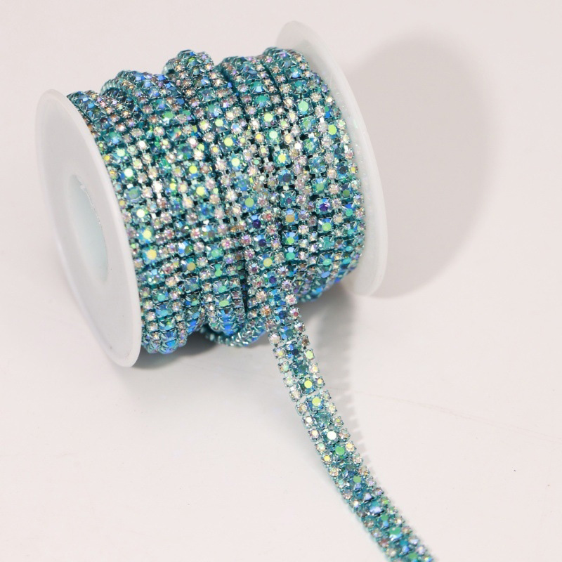 03 Base Azul Lago + Pedrería Colorida 8mm