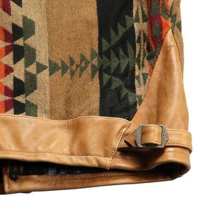 Nouvelle arrivée veste en cuir de mode en cuir de vachette véritable vestes de mode en laine-cuir de taille personnalisée - Product Image 5