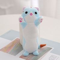 Vente en gros de porte-clés en peluche mignons en forme de chat long, mini porte-clés en peluche kawaii, jouets en peluche pour animaux de compagnie, breloques pour sac, accessoires