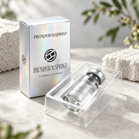 Boîte en papier holographique personnalisée avec gaufrage doré pour flacons de peptides, avec inserts personnalisés pour le stockage de flacons de 3 ml, 5 ml, 10 ml