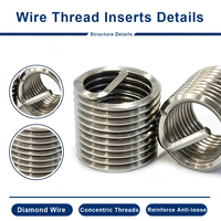 Wire Coil Thread Inserts Custom Silver Plated Aerospace Grade Helical Thread Repair Inserts High Conductivity Insert Thread