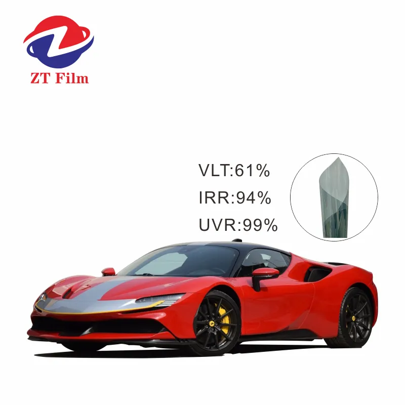 60% VLT синяя самоклеящаяся нано-Керамическая теплоизоляционная Тонировочная пленка для окон автомобиля