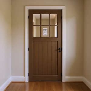 Porte de grange intérieure en bois massif avec panneau en verre de style français 24 X 80 X 5 28 X 80 X 5 30 X 80 X 5 32 X 80 X 5 - Product Image 3