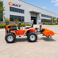 Livraison Gratuite - Tracteur Agricole Compact 4x4 18 CV avec Transmission PTO et Pompe Moteur pour Jardin, Pelouse et Agriculture