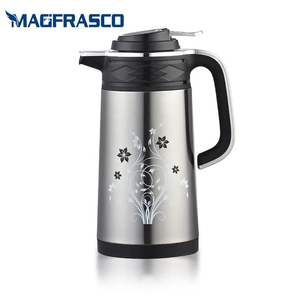 Factory Glass Refill Stainless Steel Keep Hot Cold Arabic Arabian Vacuum Thermos Coffee Pot with Decal